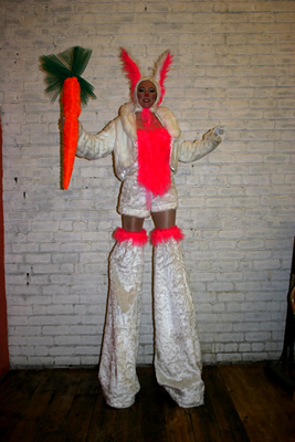 Club, Easter Stilts Act - UV Rabbit